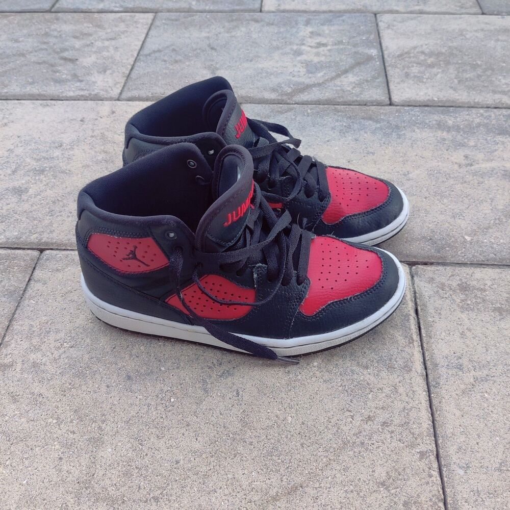 Jumpman Jordan Black and Red Sneakers